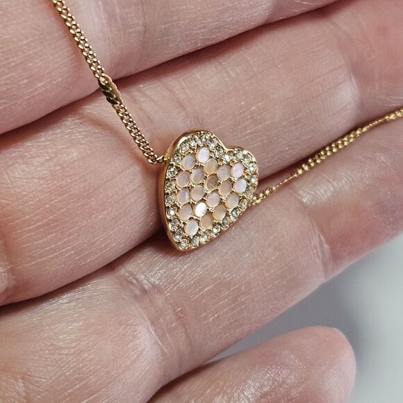 Fossil Lane Heart Rose Gold-Tone Steel Bracelet - "P" - Picture 3 of 14